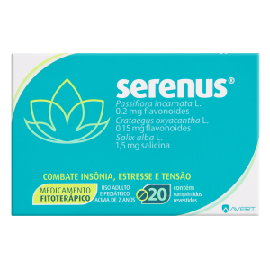 Serenus 8.33mg + 13.334mg + 10mg Comprimido Revestido - Caixa com 20 Drágeas