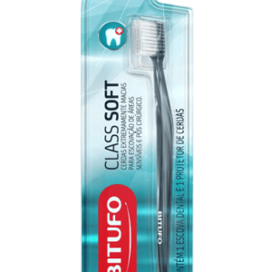 Escova Dental Bitufo Class Soft extramacia, sortida com 1 unidade + grátis, capa protetora