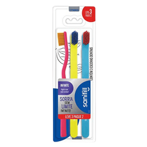 Escova Dental Sanifill Infinite extra macia, sortida, leve 3 pague 2 unidades