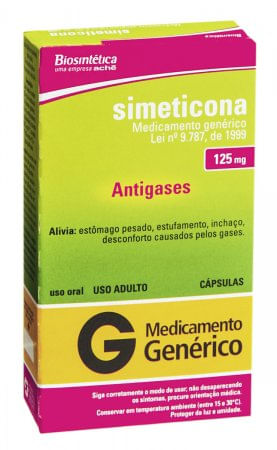 Simeticona 125mg Cápsula Mole - Caixa com 10 Cápsulas