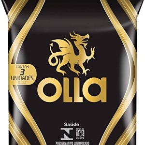Preservativo Olla Lubrificado Sachet De Bolso, 3 Unidades