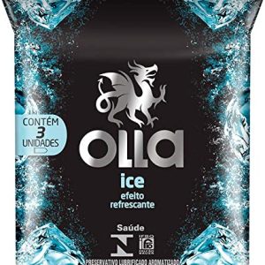 Preservativo Olla Lubrificado Ice, 3 Unidades