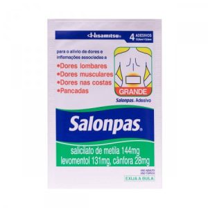 Salonpas Adesivo 131mg + 144mg + 28.4mg Adesivo Transdérmico - Caixa com 4 Adesivos