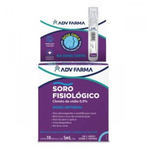 Soro fisiológico 0,9% ADV 10 Ampolas com 5mL