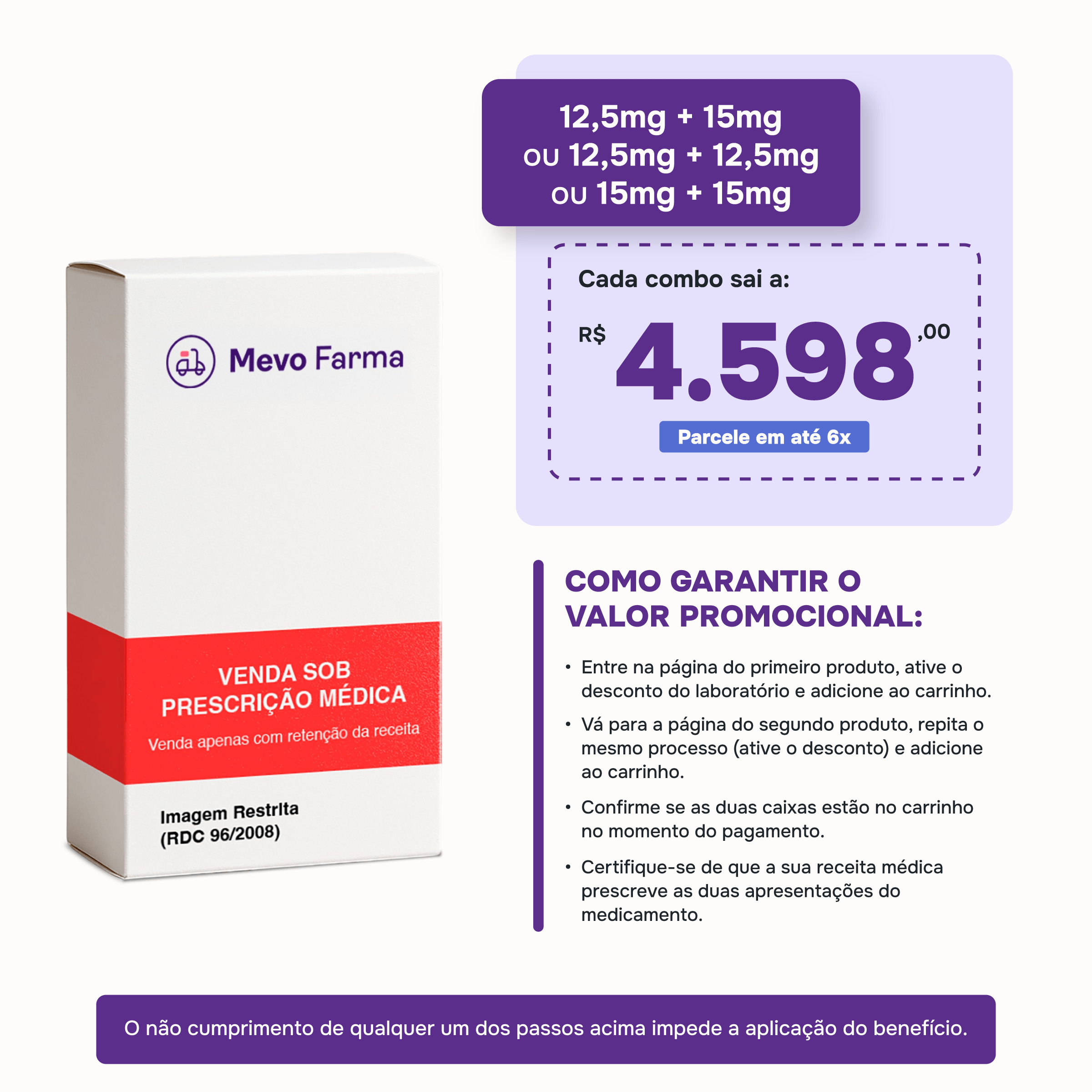 Mounjaro 12.5mg/0.5mL Solução Injetável (Caneta) - Caixa com 4 Seringas Preenchidas