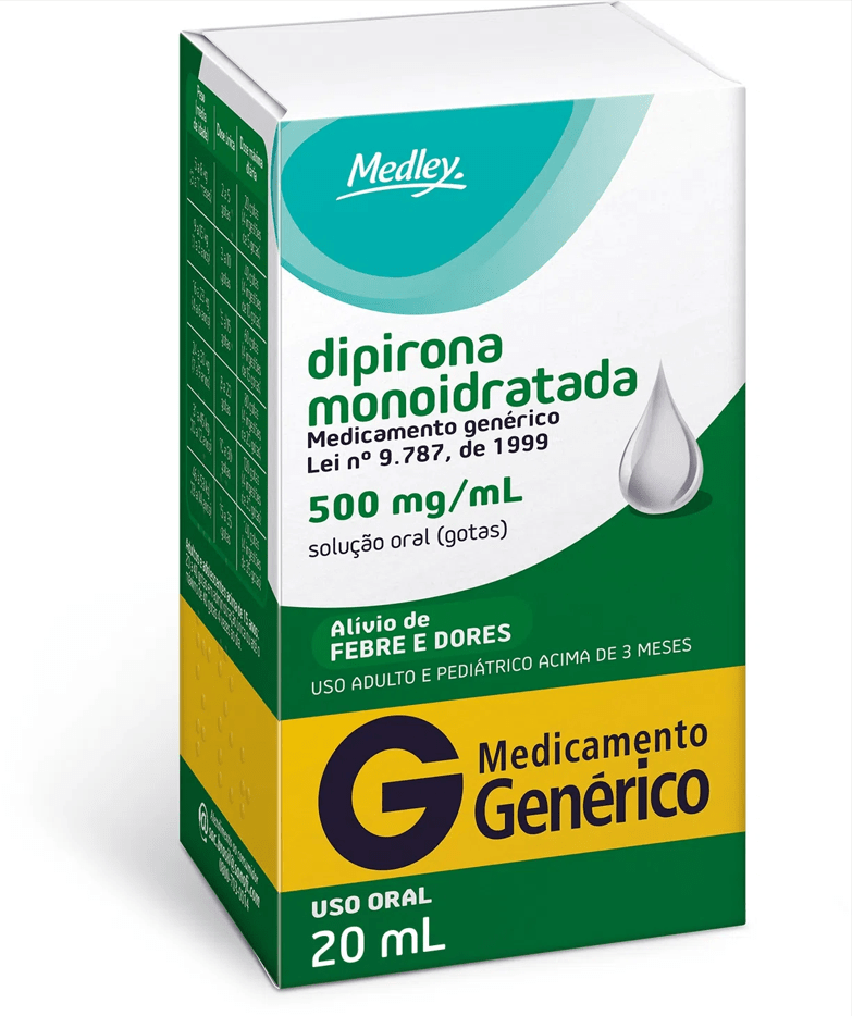 Dipirona 500mg/mL Solução Oral (gotas) Frasco com 20mL