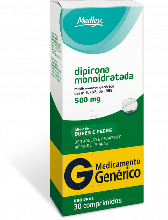 Dipirona 500mg Caixa com 30 Comprimidos