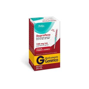 Ibuprofeno 100mg/mL Suspensão Oral (gotas) Frasco com 20mL Sabor Morango