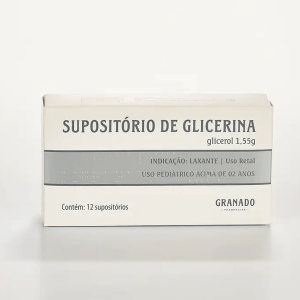 Supositório de Glicerina 1.55g Supósitorio Infantil - Caixa com 12 Supositórios