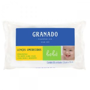Lenço Umedecido Macio Granado Bebê Pacote com 50 unidades