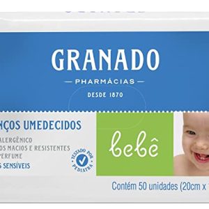 Lenço Umedecido Macio - Peles Sensíveis - Granado Bebê Pacote 50 Unidades