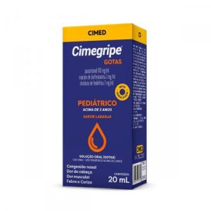 Cimegripe 2mg/mL + 2mg/mL + 100mg/mL Solução Oral (Gotas) - Frasco com 20 mL