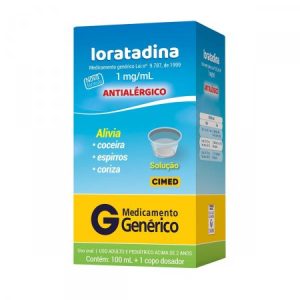 Loratadina 1mg/mL Frasco com 100 mL Sabor Uva