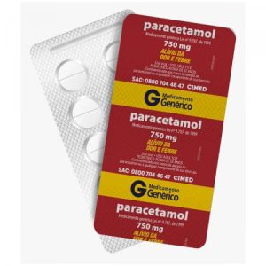 Paracetamol 750mg Caixa com 10 Comprimidos