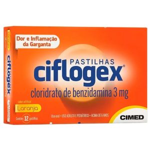 Ciflogex 3mg Pastilha Sabor Laranja - Caixa com 12 Pastilhas
