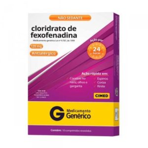 Cloridrato de Fexofenadina 120mg Caixa com 10 Comprimidos Revestidos