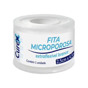 Fita Microporosa Curex Branca 2,5cmx4,5m 1 Unidade