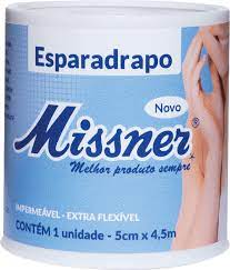 Esparadrapo Missner Impermeavel Branco 1 Unidade Com 5cm X 4 5m