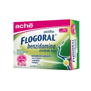 Flogoral 3mg Caixa com 12 Pastilhas Sabor Cereja