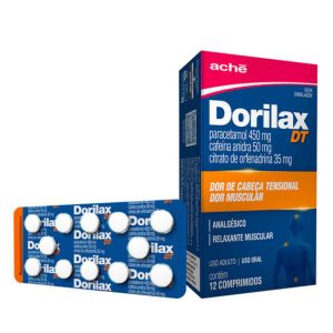 Dorilax DT 450mg + 50mg + 35mg Comprimido - Caixa com 12 Comprimidos