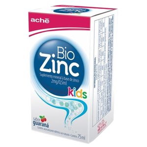 Biozinc Kids 2mg/0,5mL Solução 75mL Sabor Guaraná