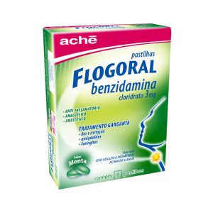 Flogoral 3mg Caixa com 8 Pastilhas Sabor Menta