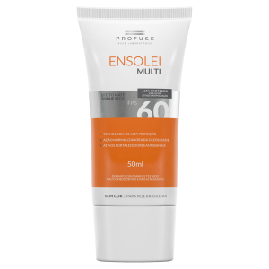 Protetor Solar Facial Toque Seco FPS 60 Profuse Ensolei Multi - Bisnaga com 50mL