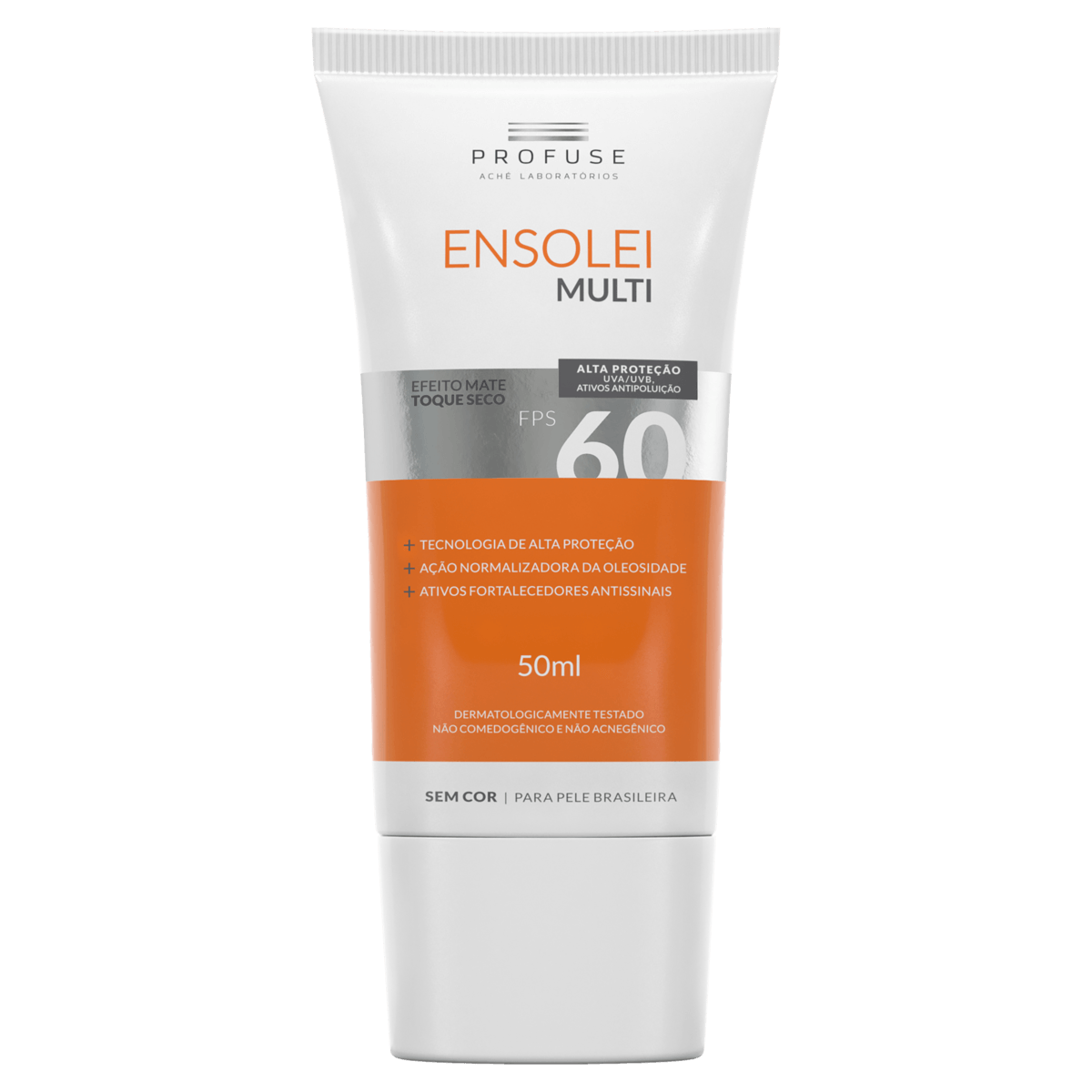 Protetor Solar Facial Toque Seco FPS 60 Profuse Ensolei Multi - Bisnaga com 50mL
