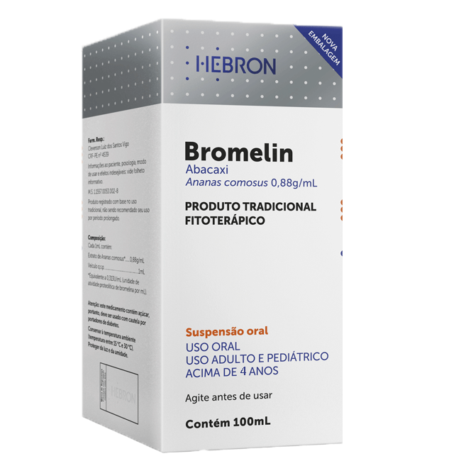 Bromelin 0.88g/mL Solução Oral - Frasco com 100 mL