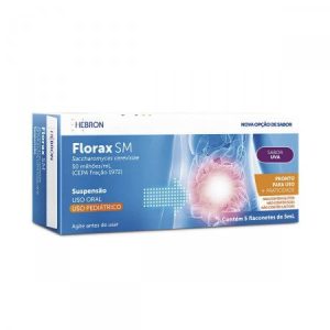 Florax SM Pediátrico 50milhões/mL Suspensão oral Sabor Uva - 5 Flaconetes com 5 mL
