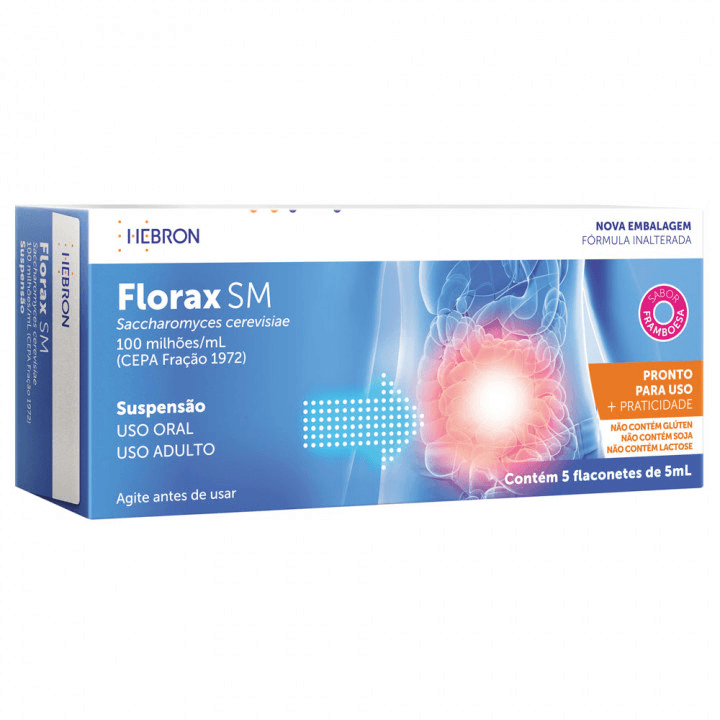 Florax SM ATB 100Milhões/mL Suspensão Oral - 10 Flaconetes com 5 mL
