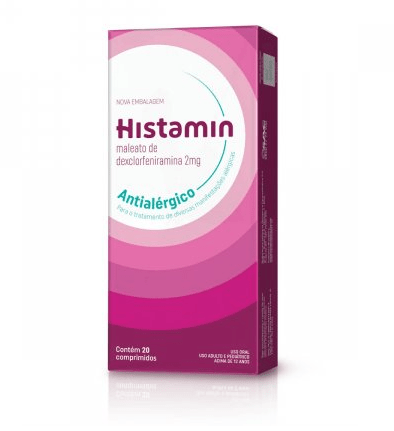 Histamin 2mg Comprimido Simples - Caixa com 20 Comprimidos
