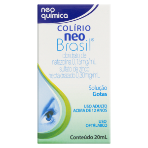 Colírio Neo Brasil 0.15mg/mL + 0.3mg/mL Solução Oftálmica - Frasco com 20 mL