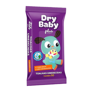 Lenço Umedecido Drybaby Plus Aloe Vera Pack com 50 Unidades