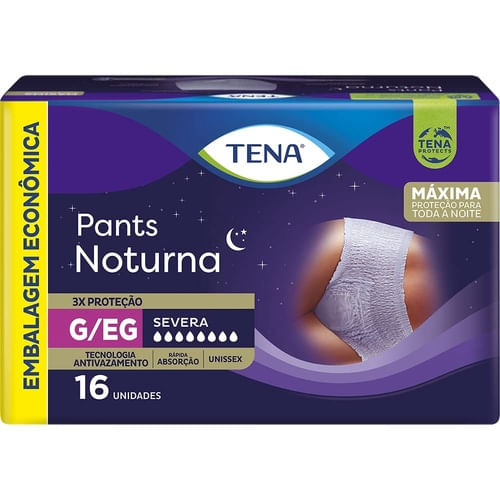 Roupa Íntima Tena Pants Noturna G/EG 16 Unidades