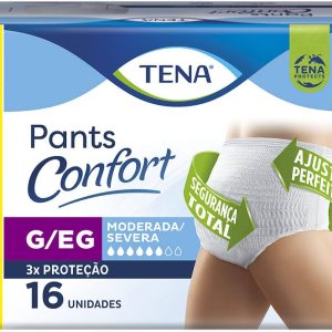 Roupa Intima Tena Pants Confort Tamanho G/EG 16 Unidades