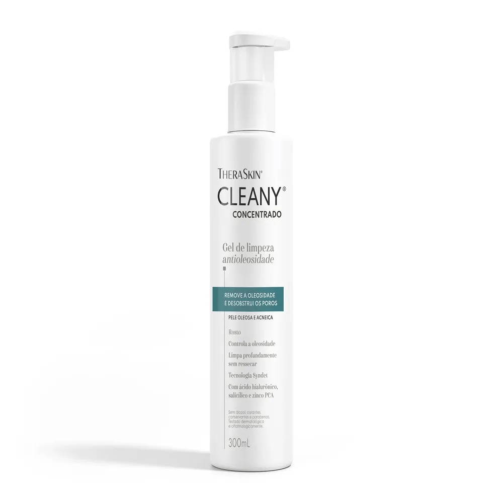 Gel de Limpeza Antioleosidade Cleany Concentrado Pele Oleosa e Acneica 300mL