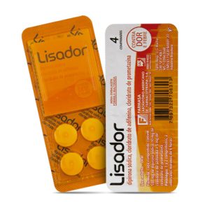 Lisador 10mg + 500mg + 5mg Comprimido Simples - Blíster com 4 Comprimidos