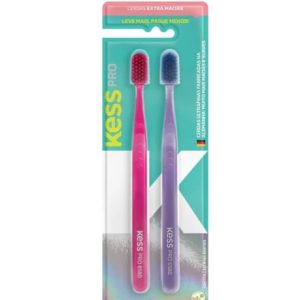 Escova Dental Kess Pro extra macia, sortida com 2 unidades