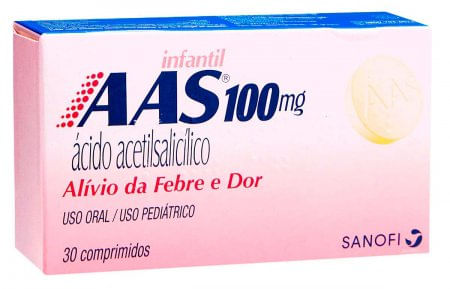 AAS Infantil 100mg - Caixa com 30 Comprimidos