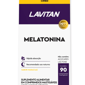 Melatonina Lavitan Sabor Morango 90 Comprimidos