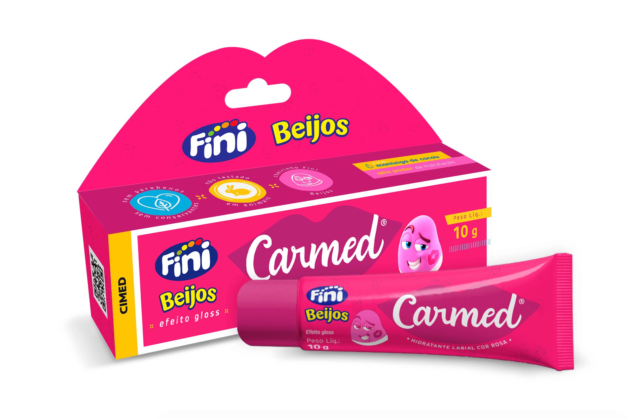 Hidratante Labial Carmed Fini Beijos - Bisnaga com 10g