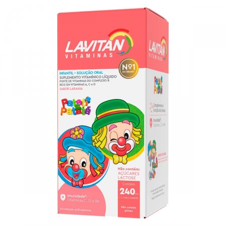 Suplemento Laranja Patati Patatá Lavitan Caixa 240Ml + Copo Medida