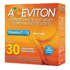 Vitamina C Aceviton 1g Sabor Laranja 30 Comprimidos Efervescentes