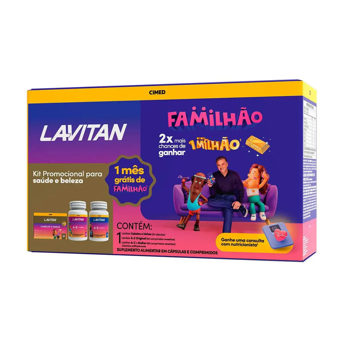 Kit Lavitan Familhão Cabelos e Unhas + A-Z Original + A-Z Mulher