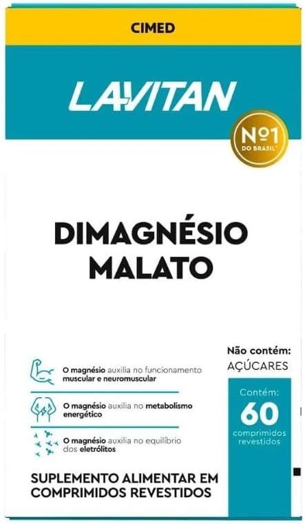 Lavitan Dimagnésio Malato 60 Comprimidos Revestidos