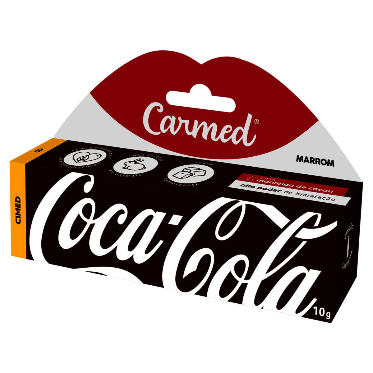 Hidratante Labial Carmed Coca-Cola Marrom 10g