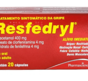 Resfedryl 4 + 4 + 400mg - 20 Cápsulas Gelatinosas Duras