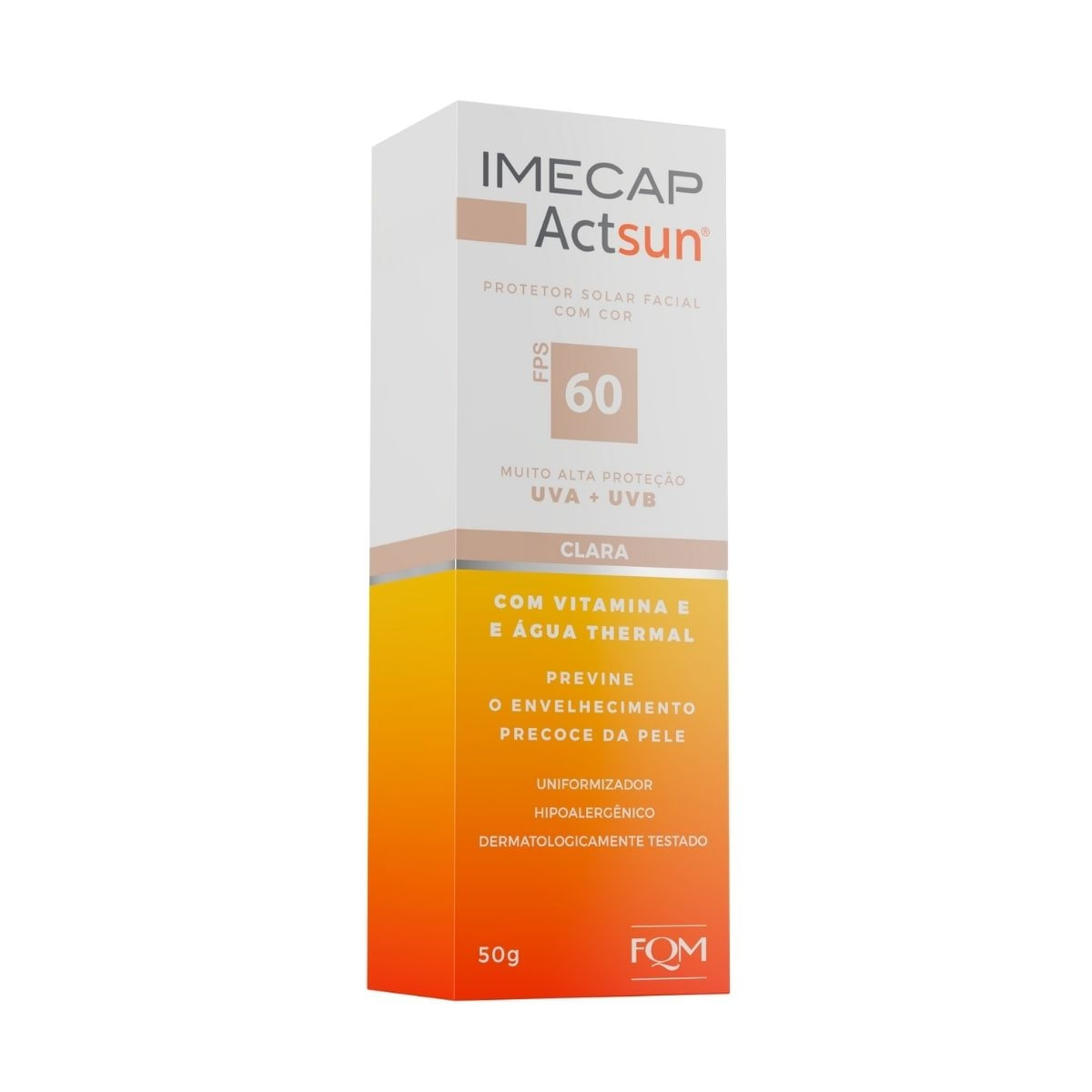 Protetor Solar Facial FPS60 Imecap Actsun Sem Cor 50g