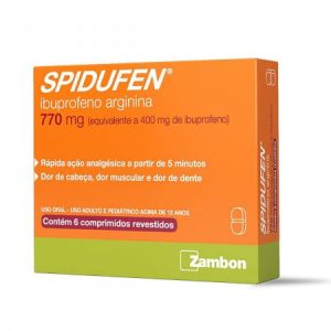 Spidufen 770mg Comprimido Revestido - Caixa com 6 Comprimidos